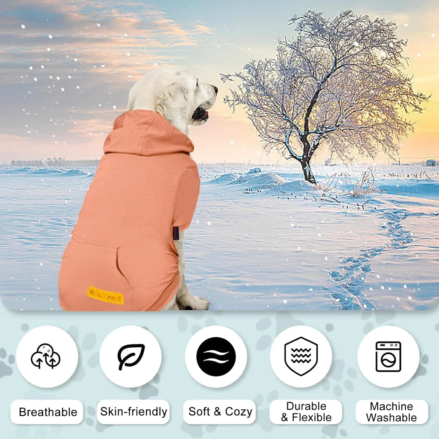 Basic Dog Hoodie Sweatshirts, Pet Clothes Hoodies, Granular Velvet, Sweater with Hat and Leash Hole, Soft Velvet Outfit Coat for Small Medium Large Dogs, Pink (Medium)