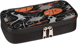 Basketball Pencil Case Basketball Slam Duck Large Capacity Pencil Pouch Simplicity Pencil Box Pencil Bag Pen Case Large Stationery Organizer Bag with Zipper for Kids Boy Girls School Office Supplies