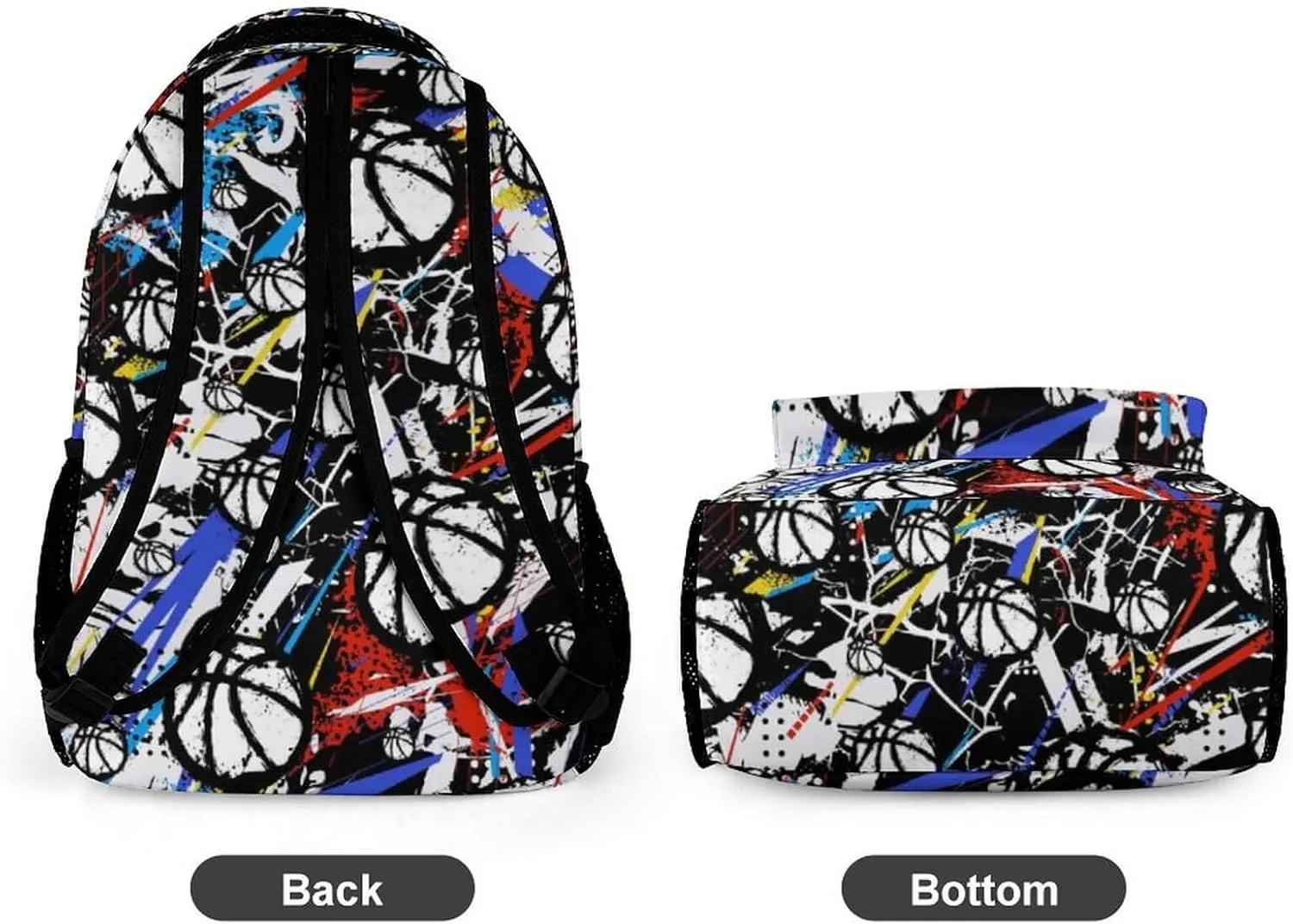 Basketball School Backpack for Kids Girls Boys, 16 Inch Cool Basketball Themed Bookbag, Personality School Backpack for Students Children, sustainable, Lightweight, Large Capacity