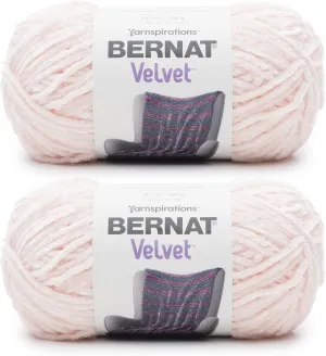 Bernat Velvet Blush Pink Yarn - 2 Pack of 300g/10.5oz - Polyester - 5 Bulky - 315 Yards - Knitting/Crochet