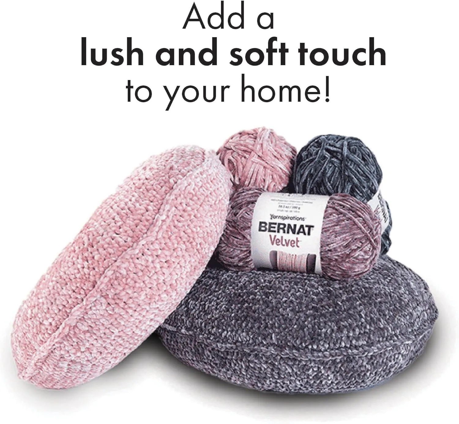 Bernat Velvet Blush Pink Yarn - 2 Pack of 300g/10.5oz - Polyester - 5 Bulky - 315 Yards - Knitting/Crochet