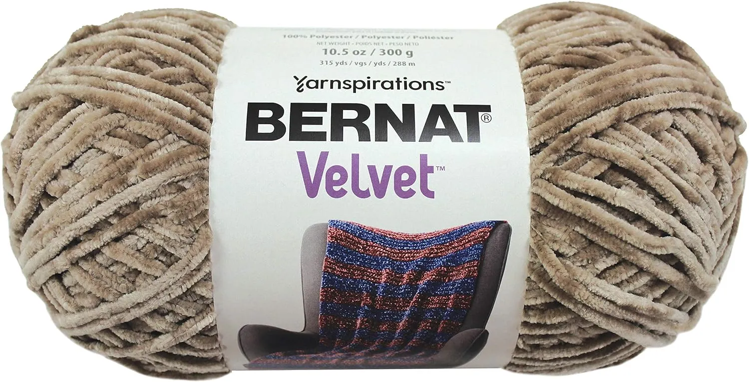 Bernat Velvet Yarn, 10.5 oz, 1 Ball, Mushroom