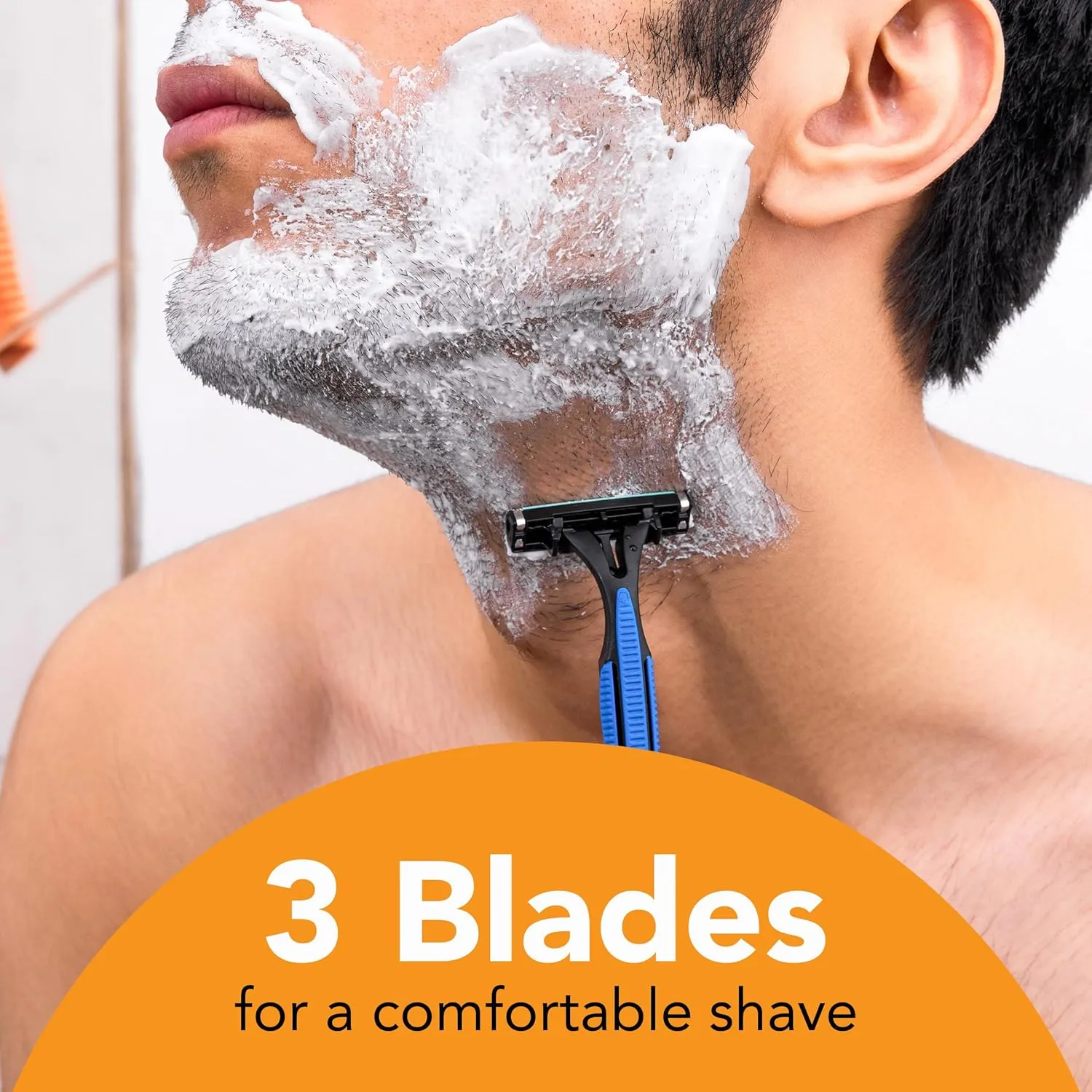 BIC Comfort 3 Disposable Razors, Long-Lasting 3-Blade Razors for Men, Perfect razors Designed for Smooth and Comfortable Shave, 24-Count
