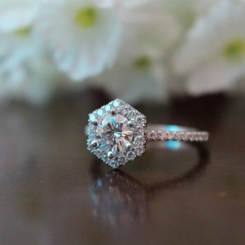 Bicheng Artificial Mossang Diamond Jewelry Ring, Marriage Proposal Diamond Ring Couple Ring Engagement Diamond Ring Female (7)
