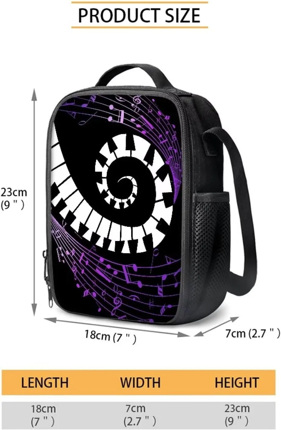 Black Backpack Set for Boys 10-14 Kids Back Pack Large Capacity Laptop Rucksack with Thermal Meal Prep Container Mini Pen Case, Back to School Gifts