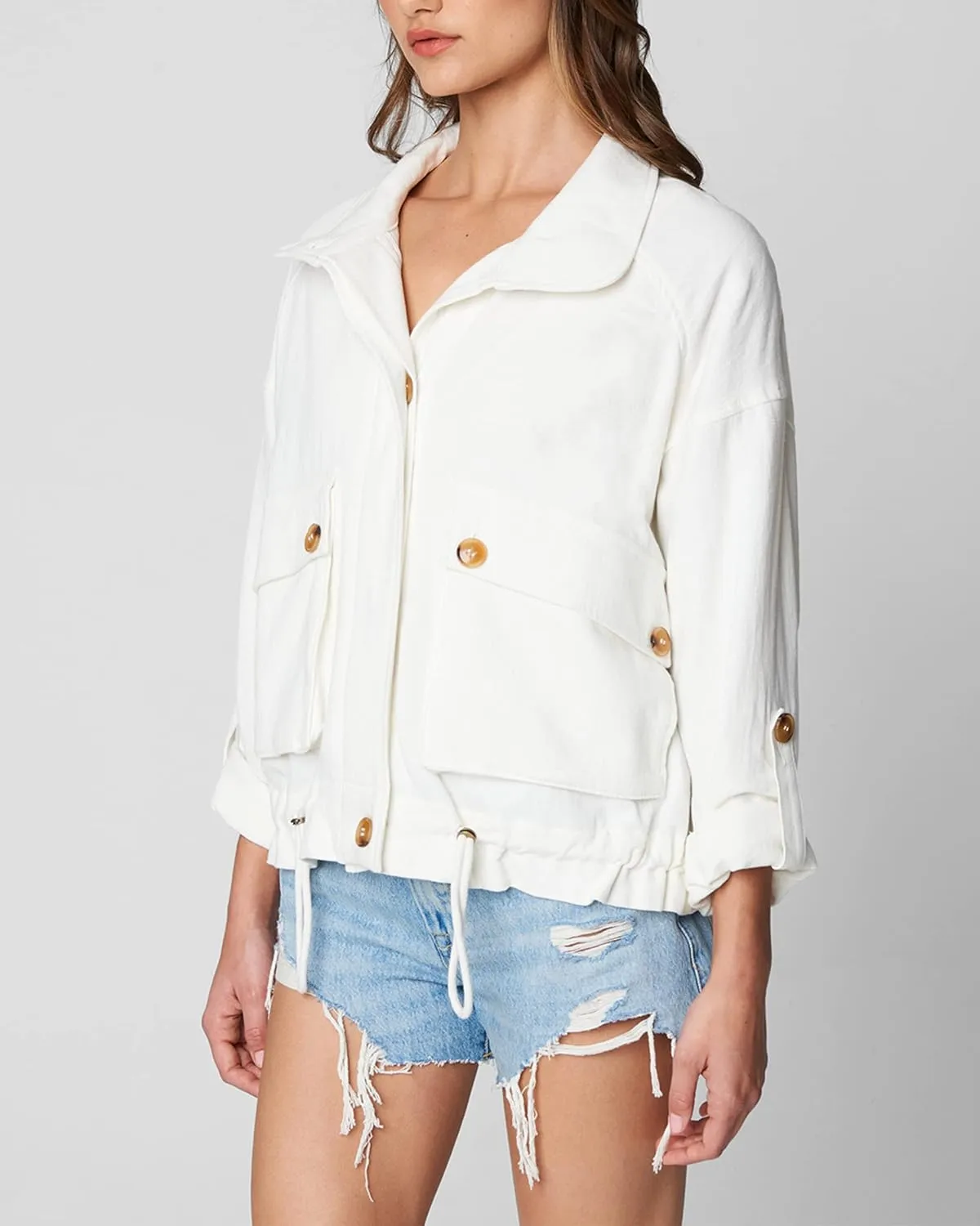 [BLANKNYC] womens Luxury Clothing Utility Parka Jacket Coat With Pockets