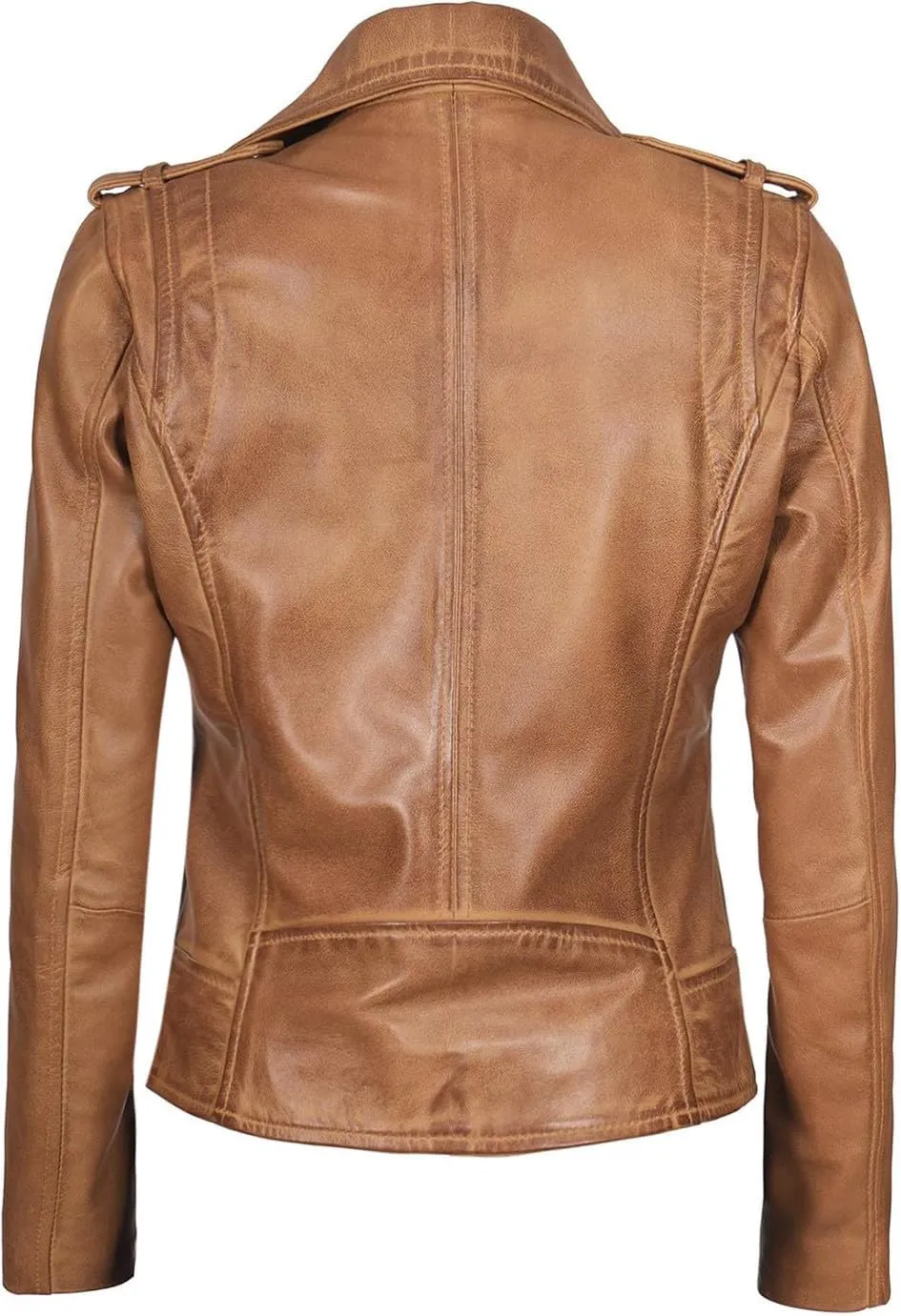 Blingsoul Real Lambskin Leather Jacket Women - Asymmetrical Style Womens Leather Jackets