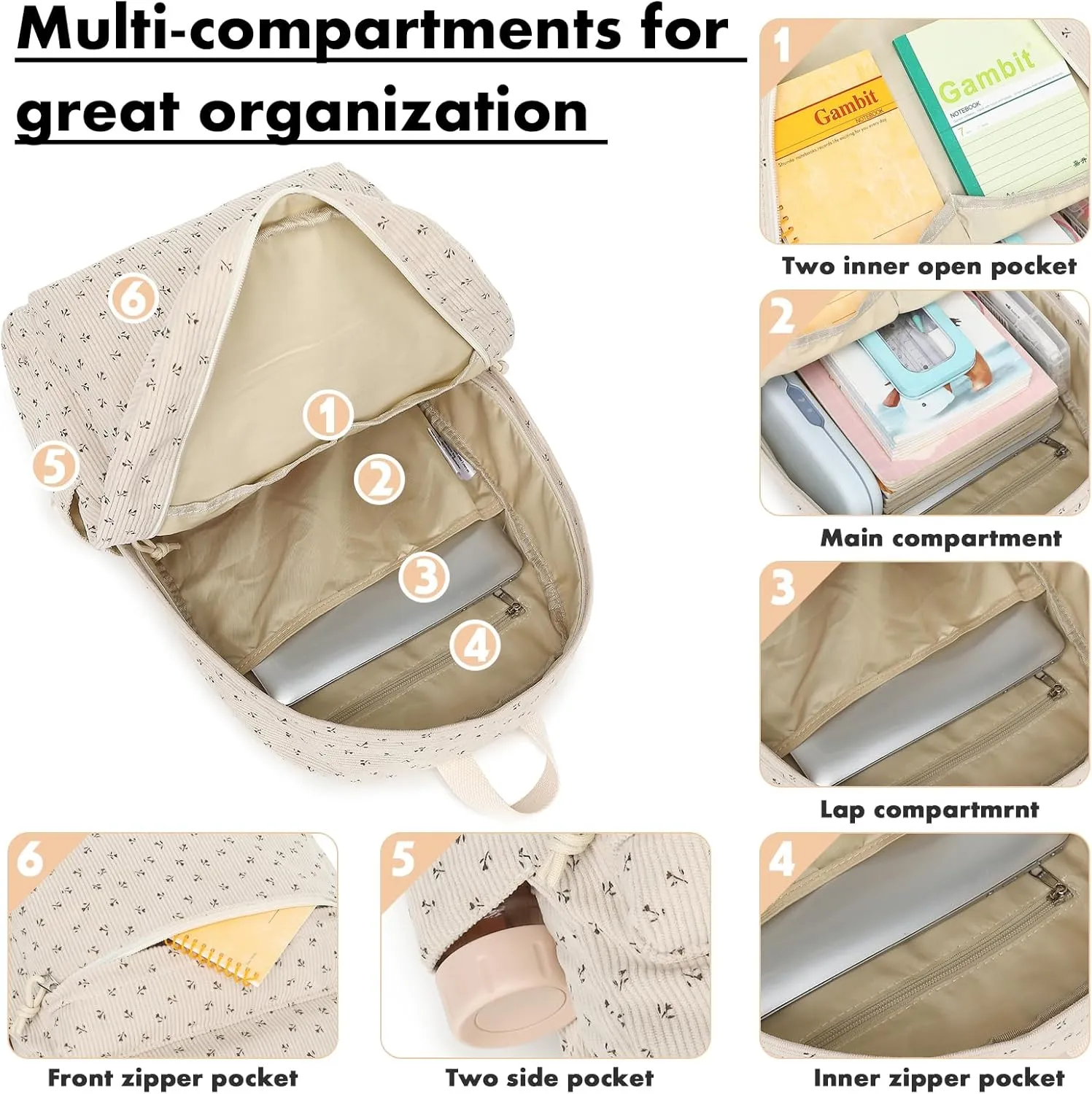 Bluboon School Backpack Teens Girls Boys Kids School Book Bags with Lunch Box Pencil Bag