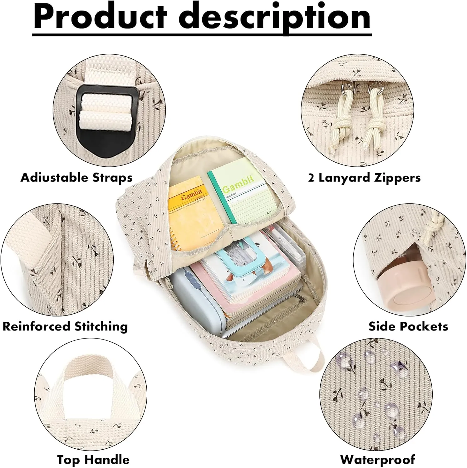 Bluboon School Backpack Teens Girls Boys Kids School Book Bags with Lunch Box Pencil Bag