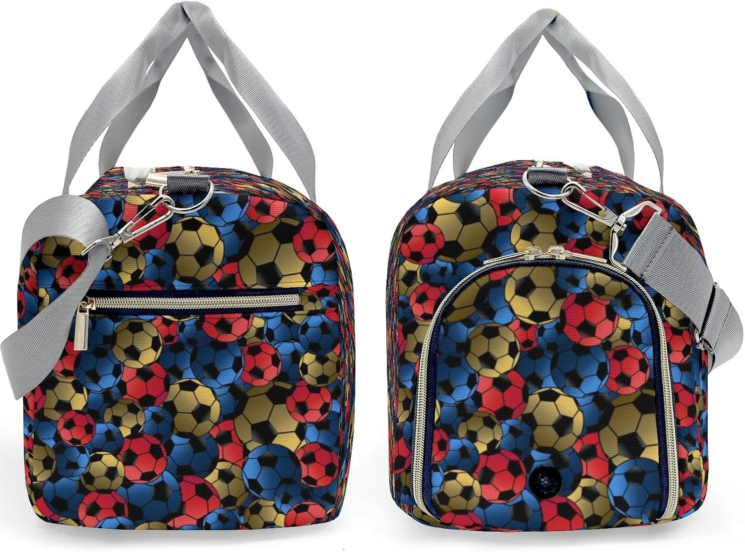 Blue Red Gold Soccer Customized Duffel Bags Weekender Overnight Bag Travel Bag Personalized Gift Gym Bags School Bag