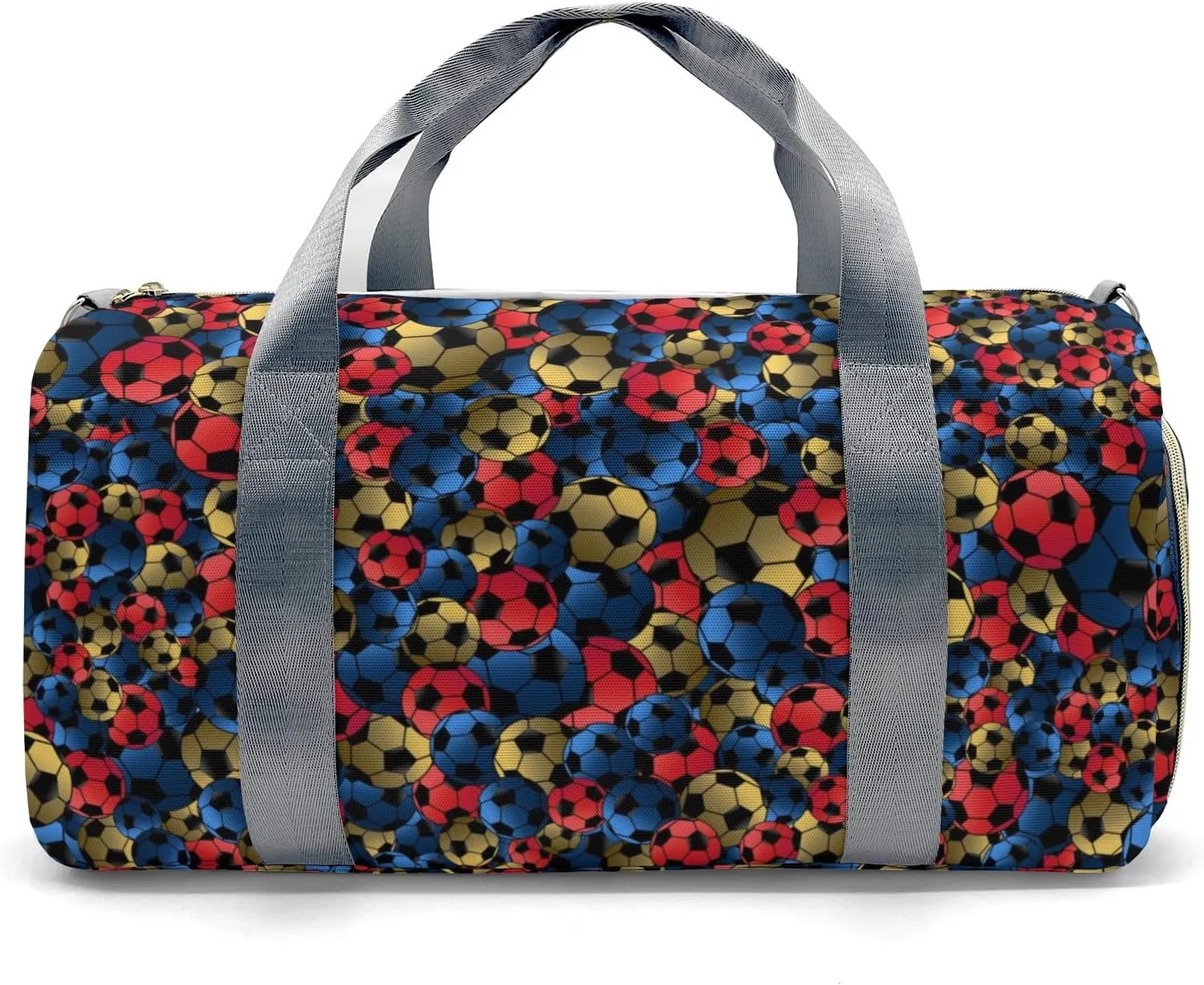 Blue Red Gold Soccer Customized Duffel Bags Weekender Overnight Bag Travel Bag Personalized Gift Gym Bags School Bag