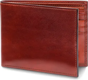 Bosca Men's Wallet, Old Leather 8-Pocket RFID Wallet for Men, Cognac
