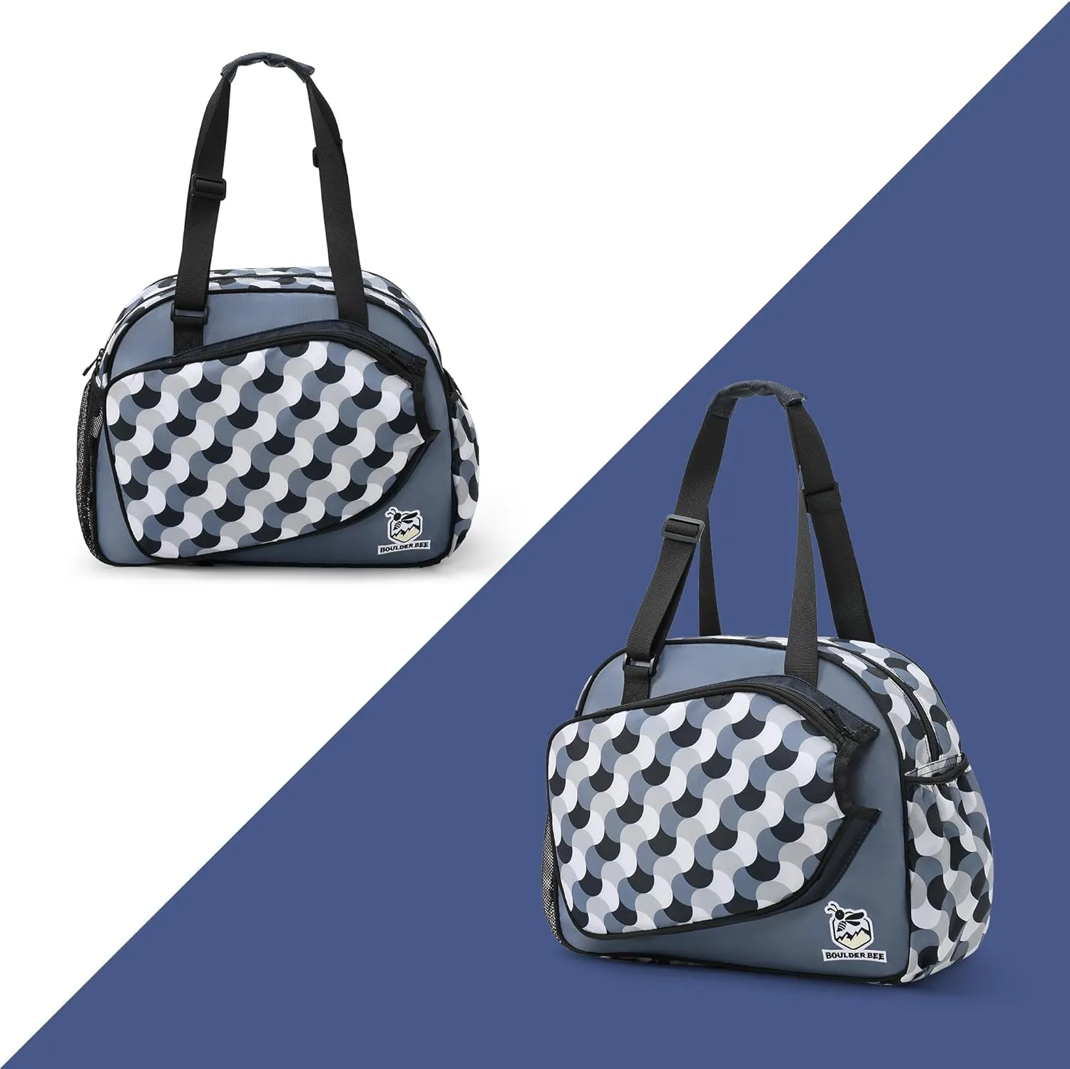 Boulder Bee Pickleball Bags, Premium Pickleball Tote Bag for Girls, Women’s Hand/Shoulder Gym Bag w Water Bottle Holder, with Pickleball Racquet/Paddle Holder