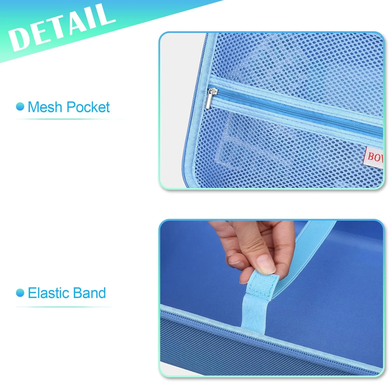 BOVKE Hard Case for Smart Nebulizer for Breathing Problems, Desktop Inhaler Nebulizer for Home Use, Storage Bag for Digital Asthma Nebulizer Machine for Adults and Kids, Space for Masks, Cables, Blue