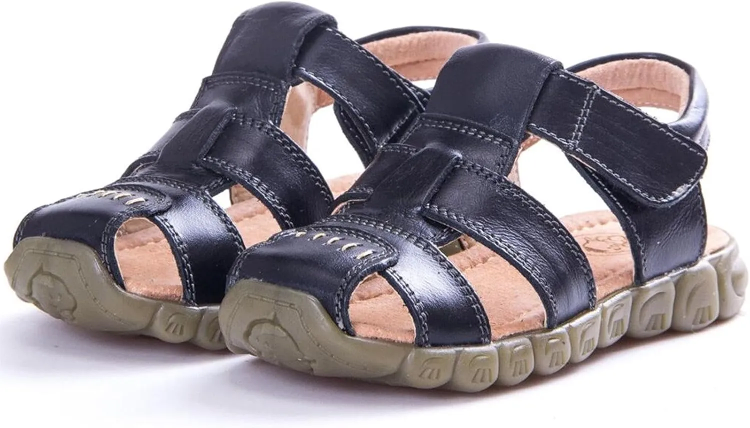 Boys Girls Leather Close Toe Outdoor Sports Sandals Beach Sandals