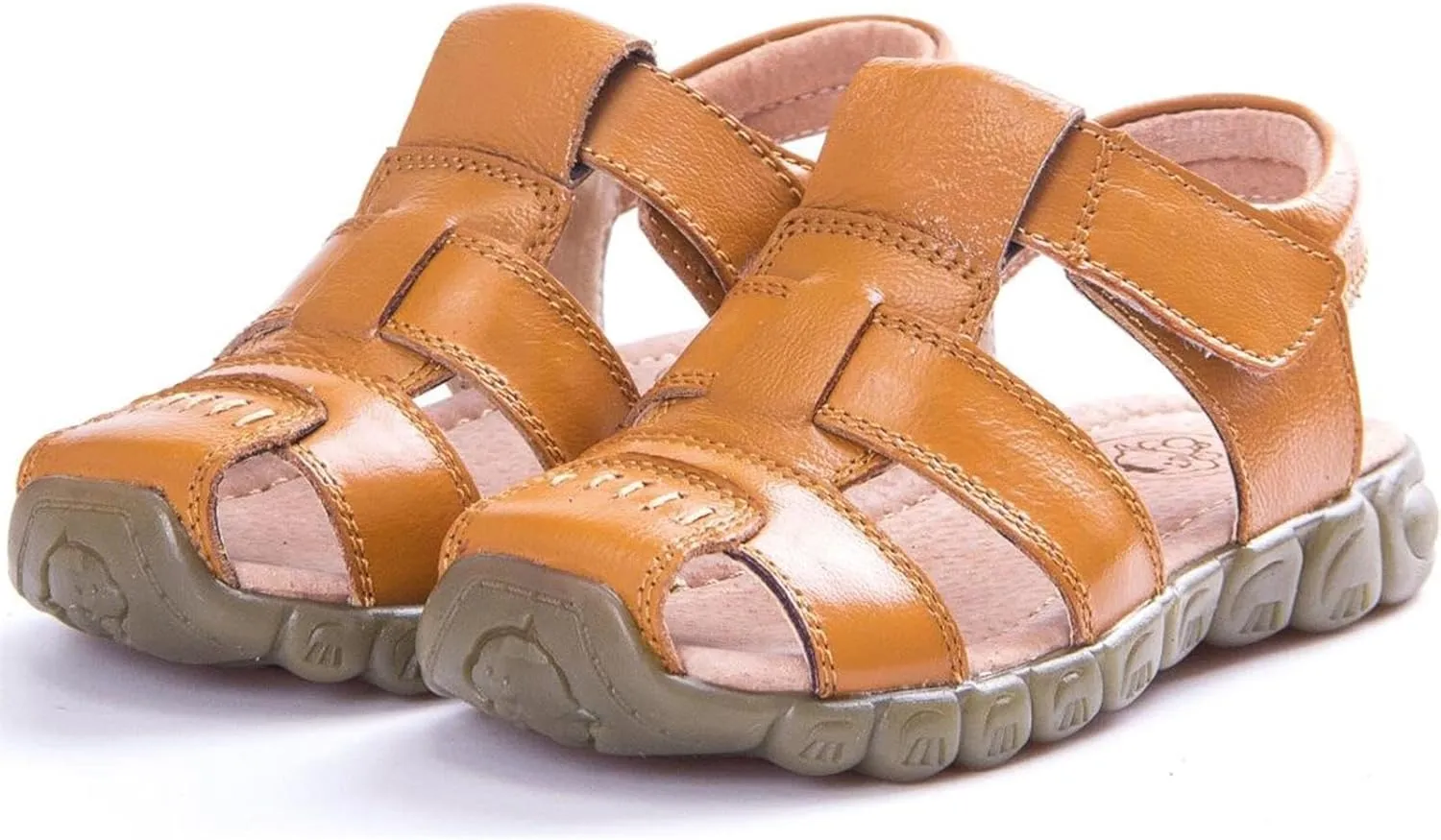 Boys Girls Leather Close Toe Outdoor Sports Sandals Beach Sandals