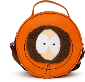 Buckle-Down Comedy Central Bag, Crossbody, Round, South Park Kenny Face Close Up with Fur and Embroidery, Orange, Vegan Leather