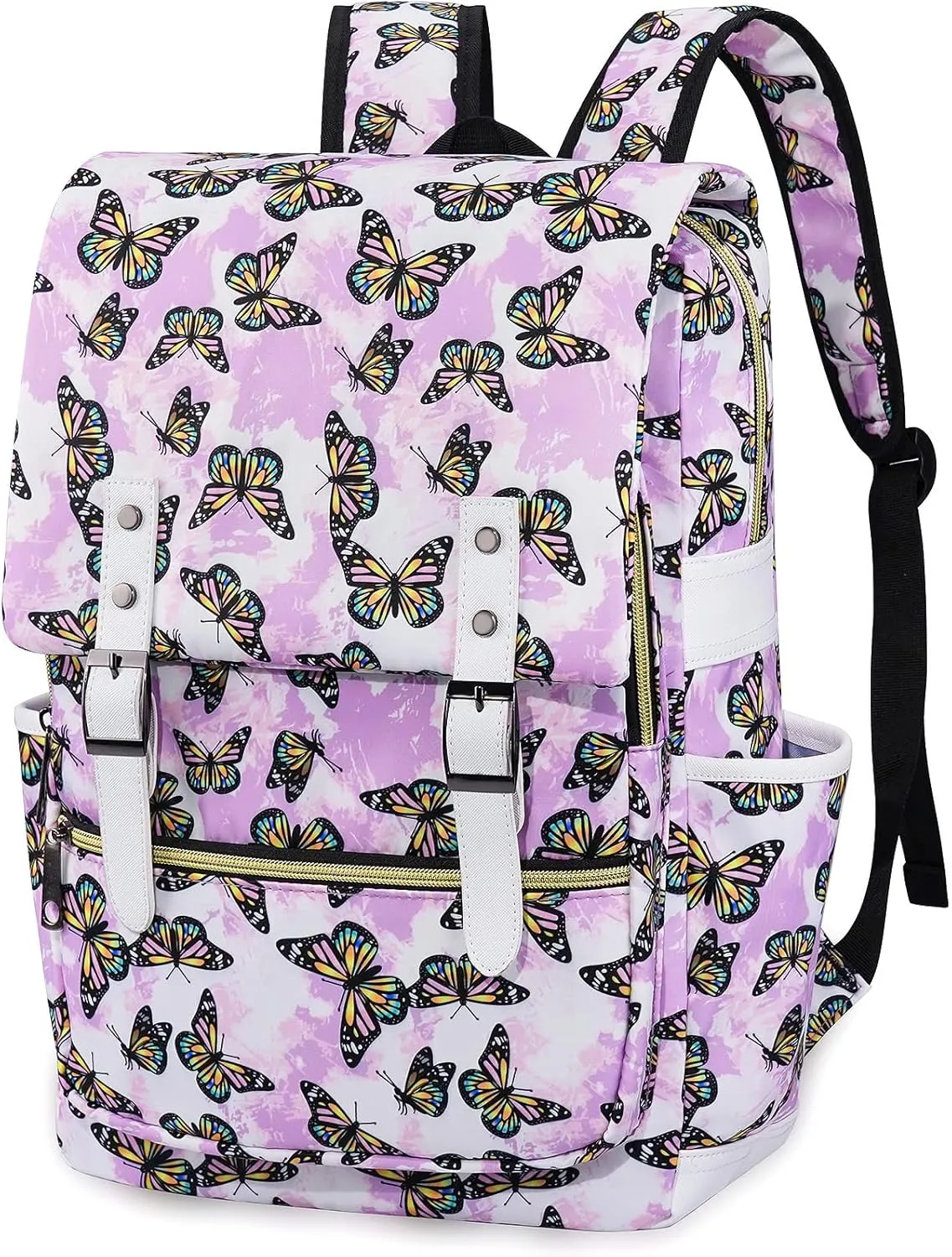 Butterfly Laptop Backpack for Girls Women,College School Bookbags for Teens