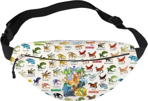 BWWKTOP Wings Dragon Fanny Pack Firewing Novel Gift Fire Darkstalker Waist Bag Pyrrhia Dragons Book Merch (Seawings-WB)
