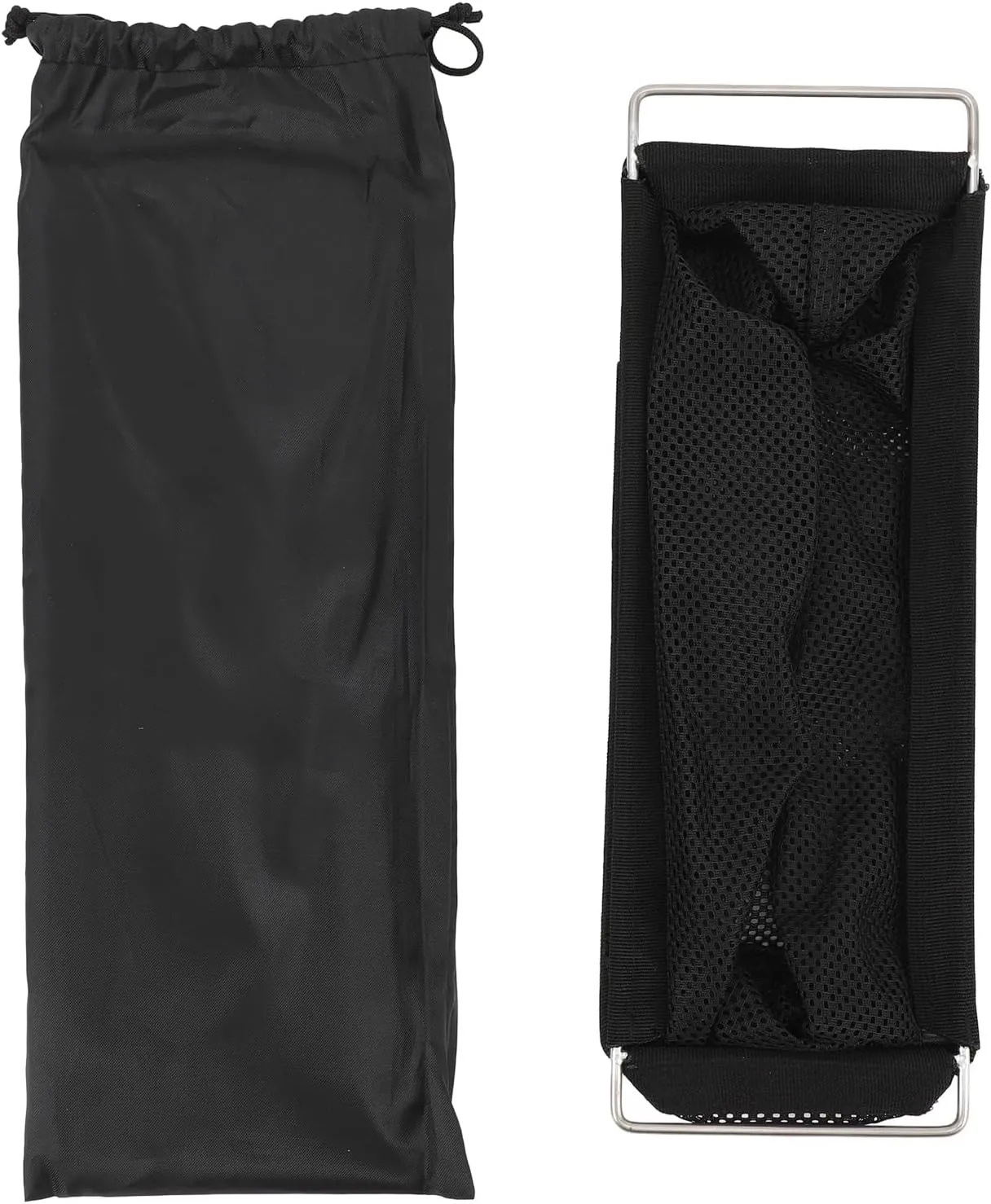 Camping Table Storage Pouch for IGT Unit Stainless Steel Polyester Universal Folding Hanging Mesh Basket Camping Table Accessories