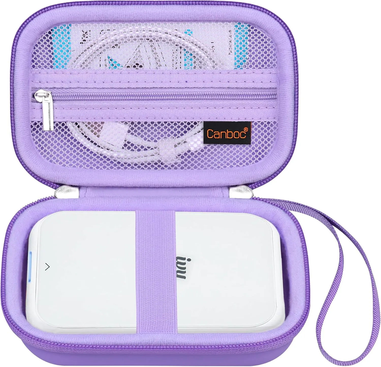 Canboc Carrying Case for Canon Ivy 2/Canon Ivy/Canon Ivy CLIQ 2 CLIQ 2 Mini Photo Printer Mobile Wireless Bluetooth Instant Camera Printer, Mesh Bag fit Photo Paper Cable, Purple