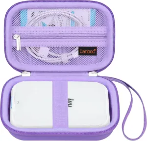 Canboc Carrying Case for Canon Ivy 2/Canon Ivy/Canon Ivy CLIQ 2 CLIQ 2 Mini Photo Printer Mobile Wireless Bluetooth Instant Camera Printer, Mesh Bag fit Photo Paper Cable, Purple