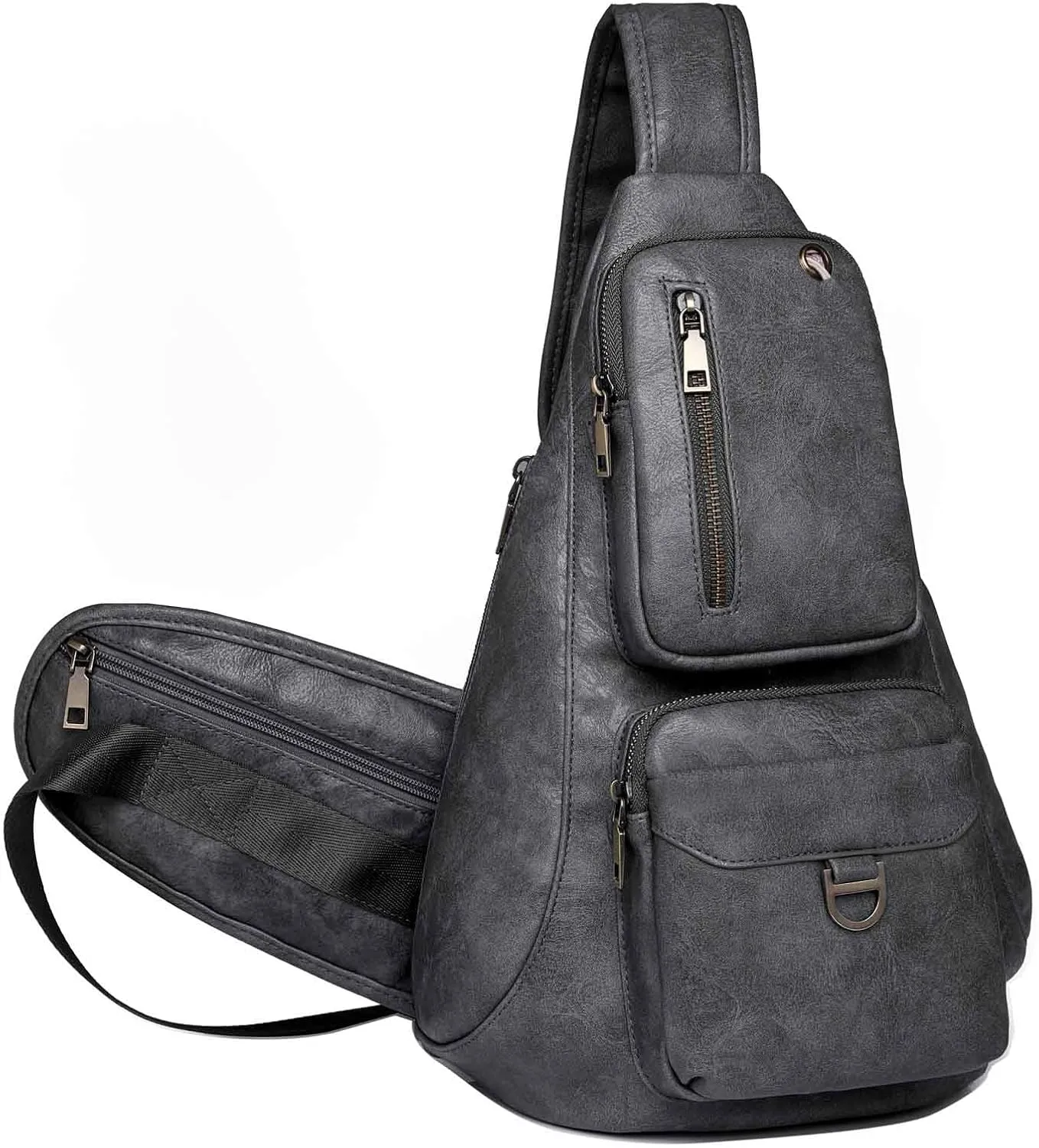 Capacity Crossbody Sling Backpack Fanny Pack Chest Shoulder Bag Daypack for Women Men(Gray)