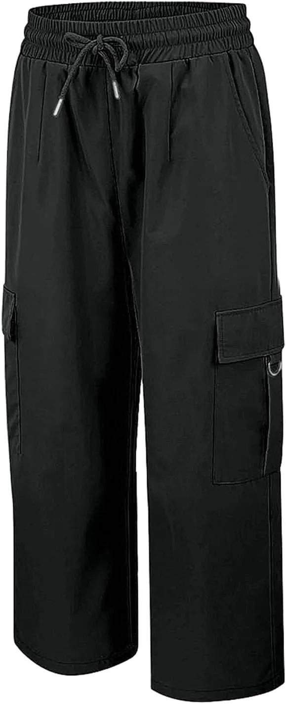 Capri Pants for Women Palazzo Lounge Pants Summer Dandelion Graphic Cropped Cotton Linen Comfy Baggy Trousers