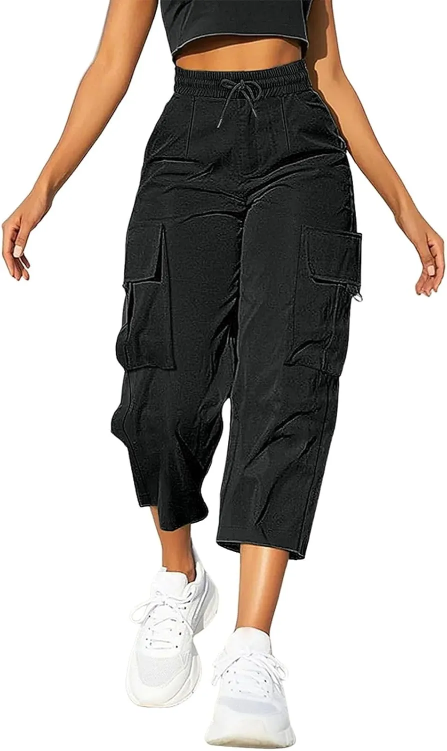 Capri Pants for Women Palazzo Lounge Pants Summer Dandelion Graphic Cropped Cotton Linen Comfy Baggy Trousers