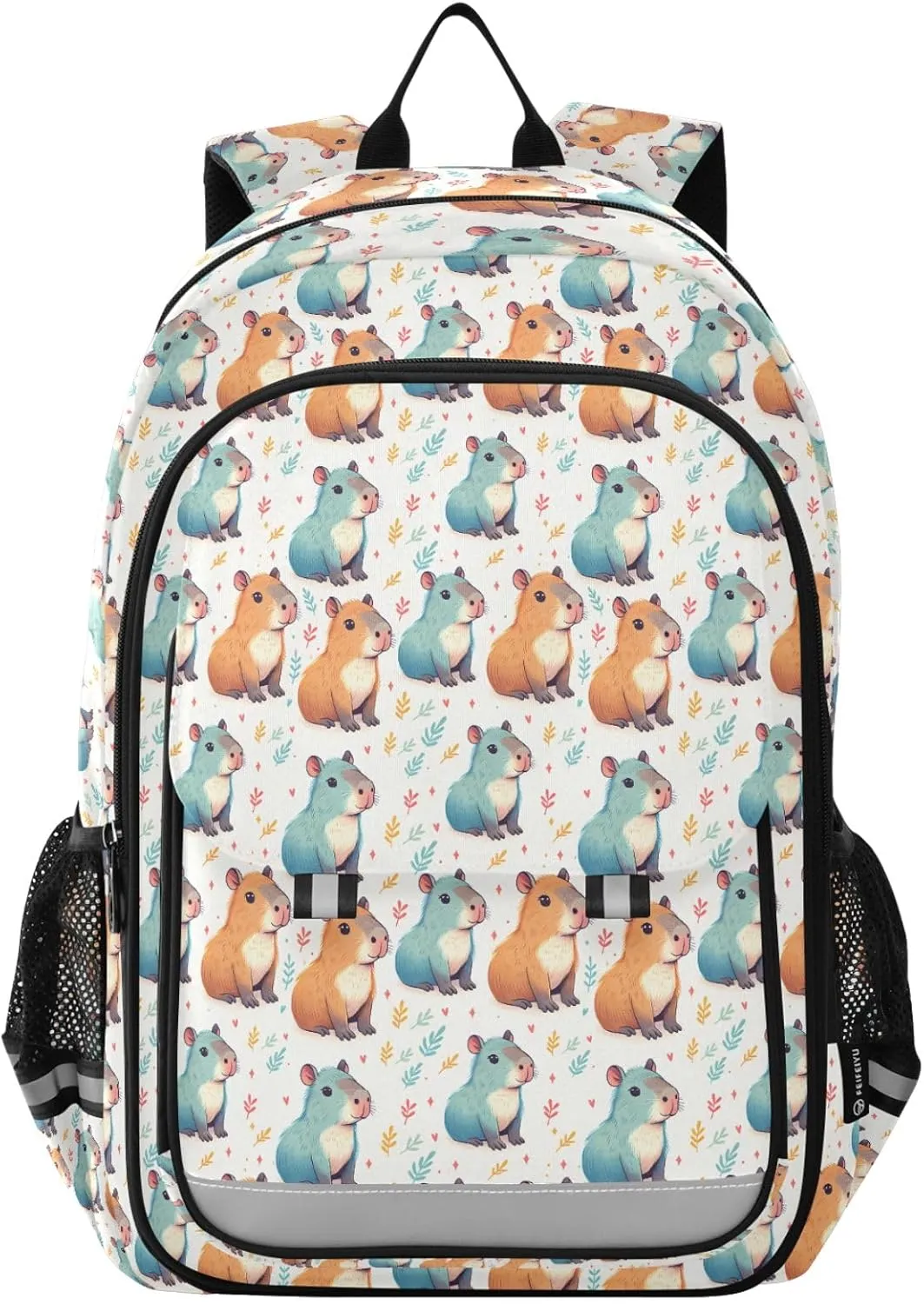 Capybara Blue Backpack for Boys Girls Students Bookbag Travel Daypack