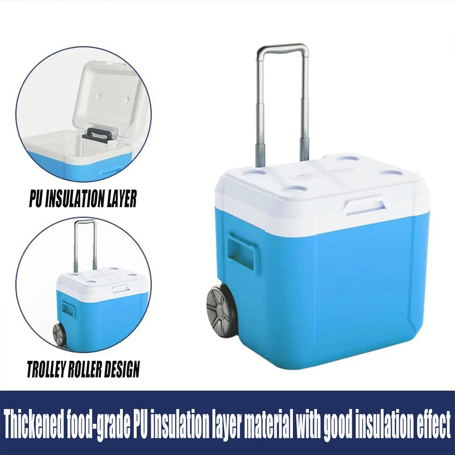 Car Camping Coolers for Dacia Bigster/Dokker/Duster/Jogger/Lodgy/Sandero/Spring, Leak Proof Cooler, Portable Lightweight Ice Chest Box, Compartments Waterproof Insulated Bag