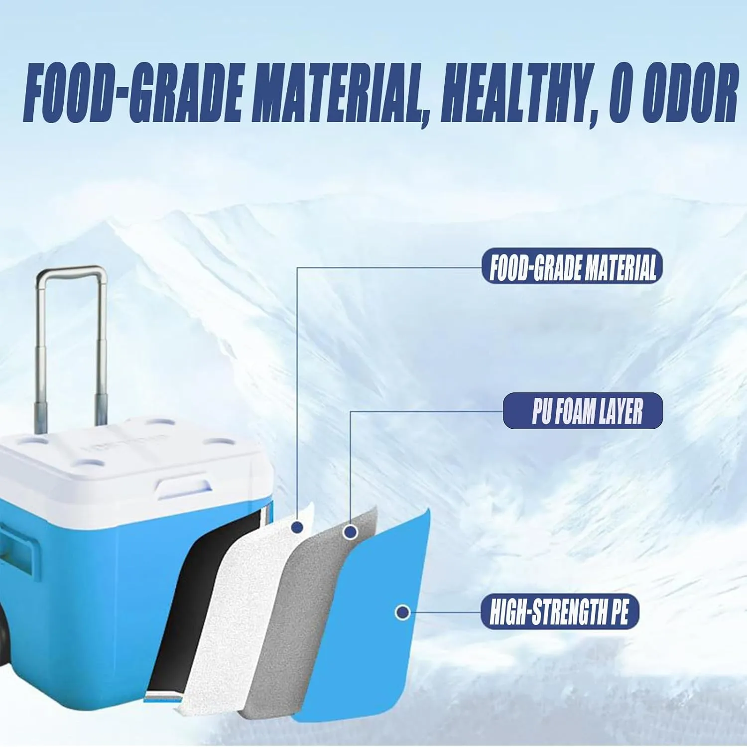 Car Camping Coolers for Dacia Bigster/Dokker/Duster/Jogger/Lodgy/Sandero/Spring, Leak Proof Cooler, Portable Lightweight Ice Chest Box, Compartments Waterproof Insulated Bag