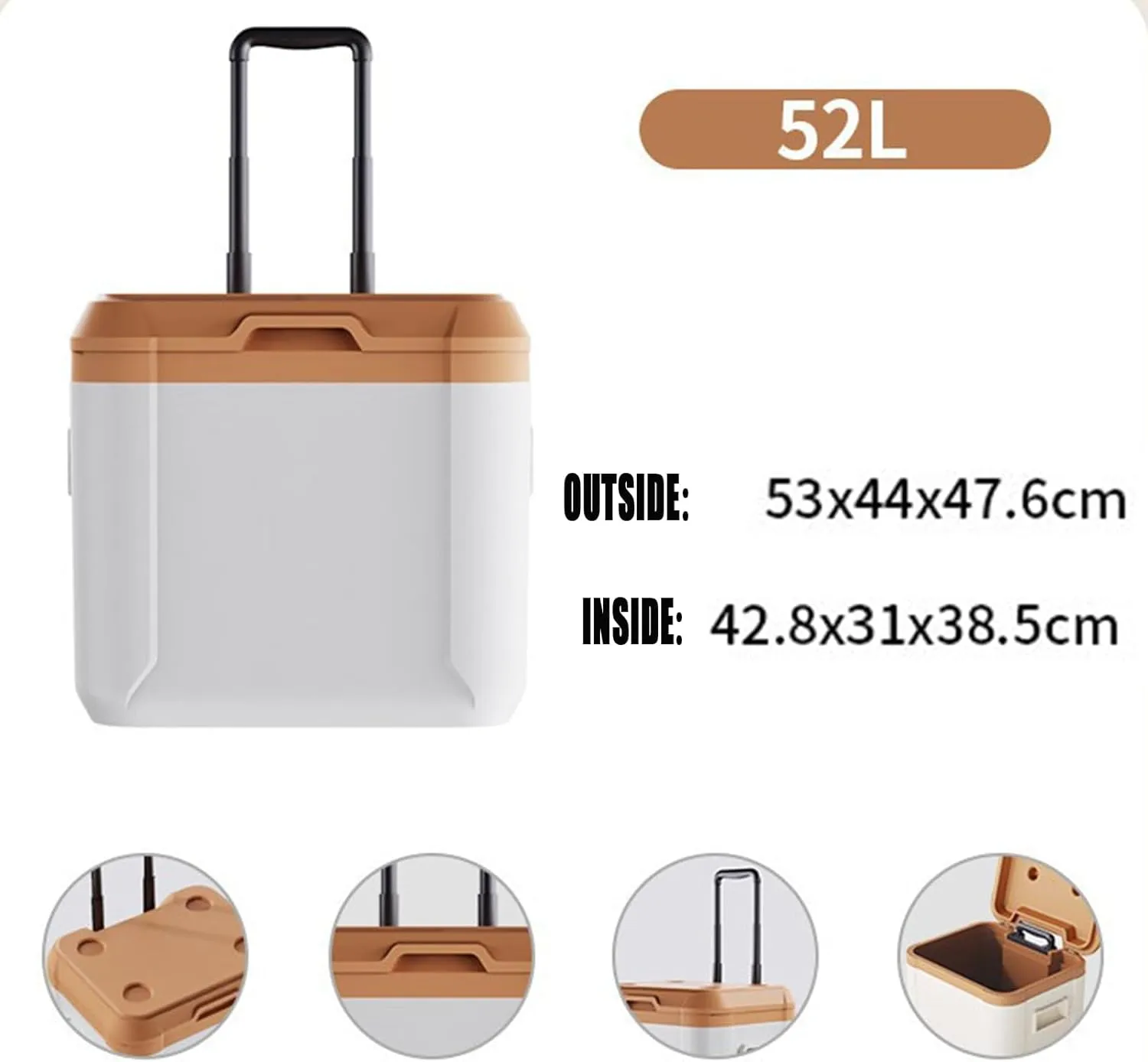 Car Camping Coolers for Dacia Bigster/Dokker/Duster/Jogger/Lodgy/Sandero/Spring, Leak Proof Cooler, Portable Lightweight Ice Chest Box, Compartments Waterproof Insulated Bag