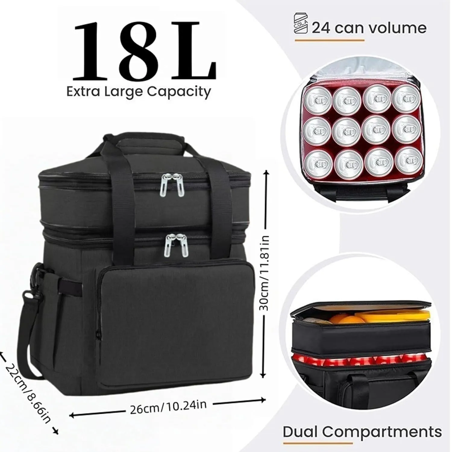Car Camping Coolers for Dodge Ram 1500 Classic Model/3500 Jump Seat, Leak Proof Cooler, Portable Lightweight Ice Chest Box, Compartments Waterproof Insulated Bag