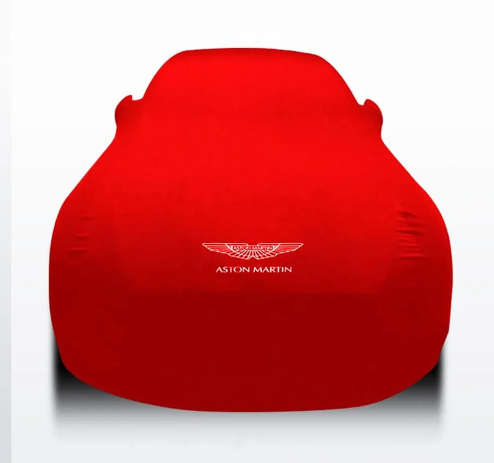 Car Custom Cover for Aston Martin DBX Velvet Stretch Soft Satin Full Coverage All Weather Protection with Logo Various Occasions,Red Style