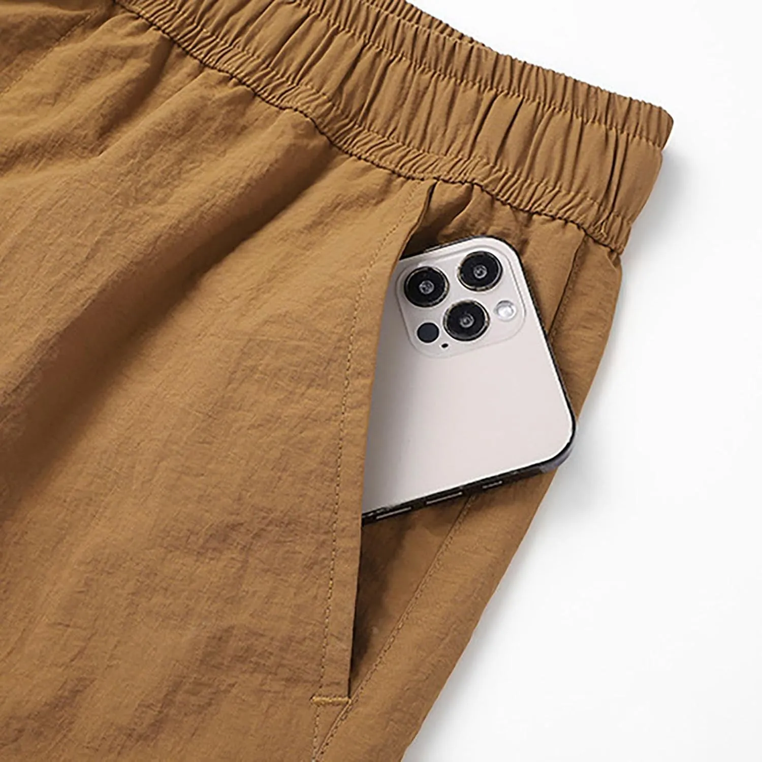 Cargo Shorts for Men Stretch Waist Casual Loose Drawstring Quick Dry Hiking Tactical Outdoor Work Shorts Summer 2025