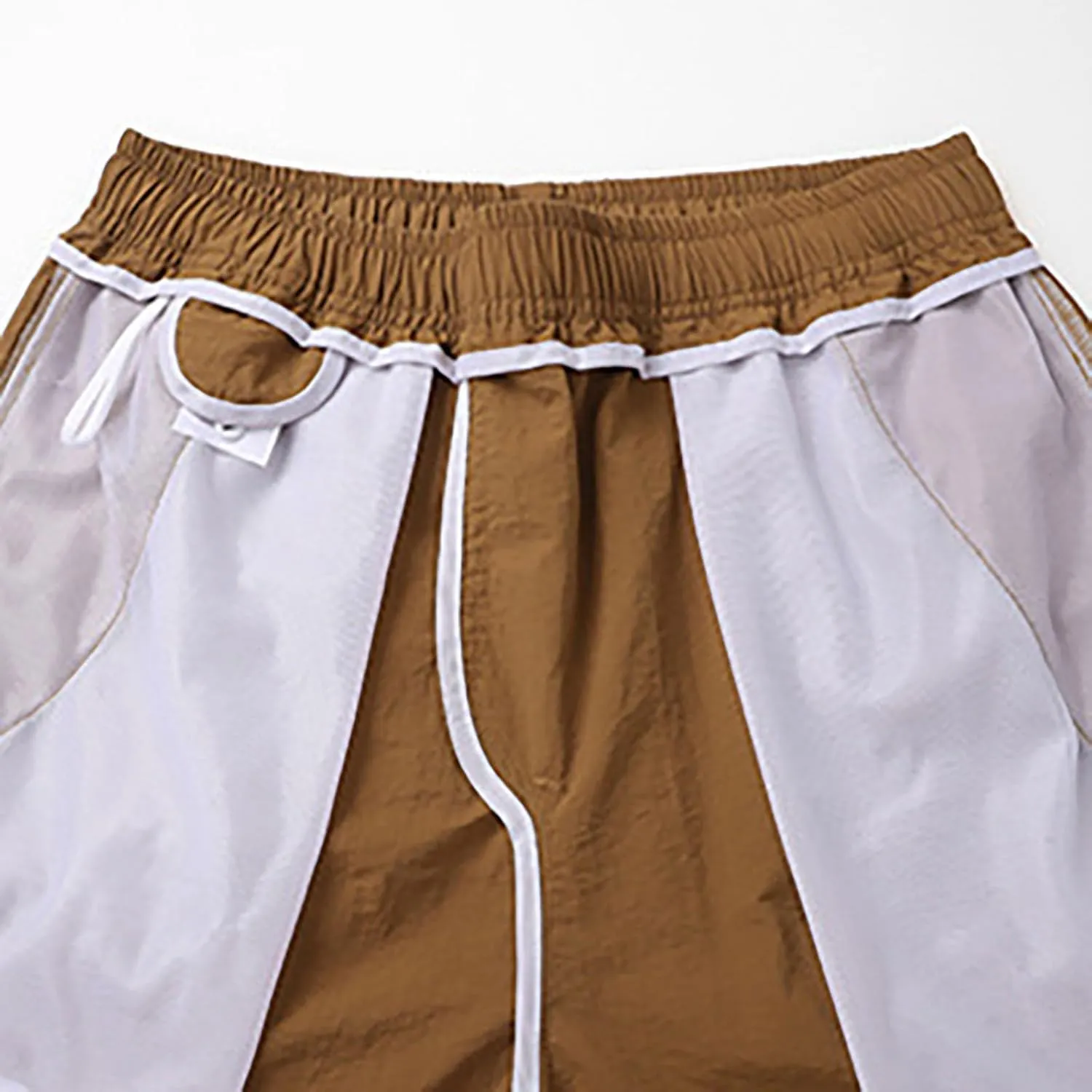 Cargo Shorts for Men Stretch Waist Casual Loose Drawstring Quick Dry Hiking Tactical Outdoor Work Shorts Summer 2025