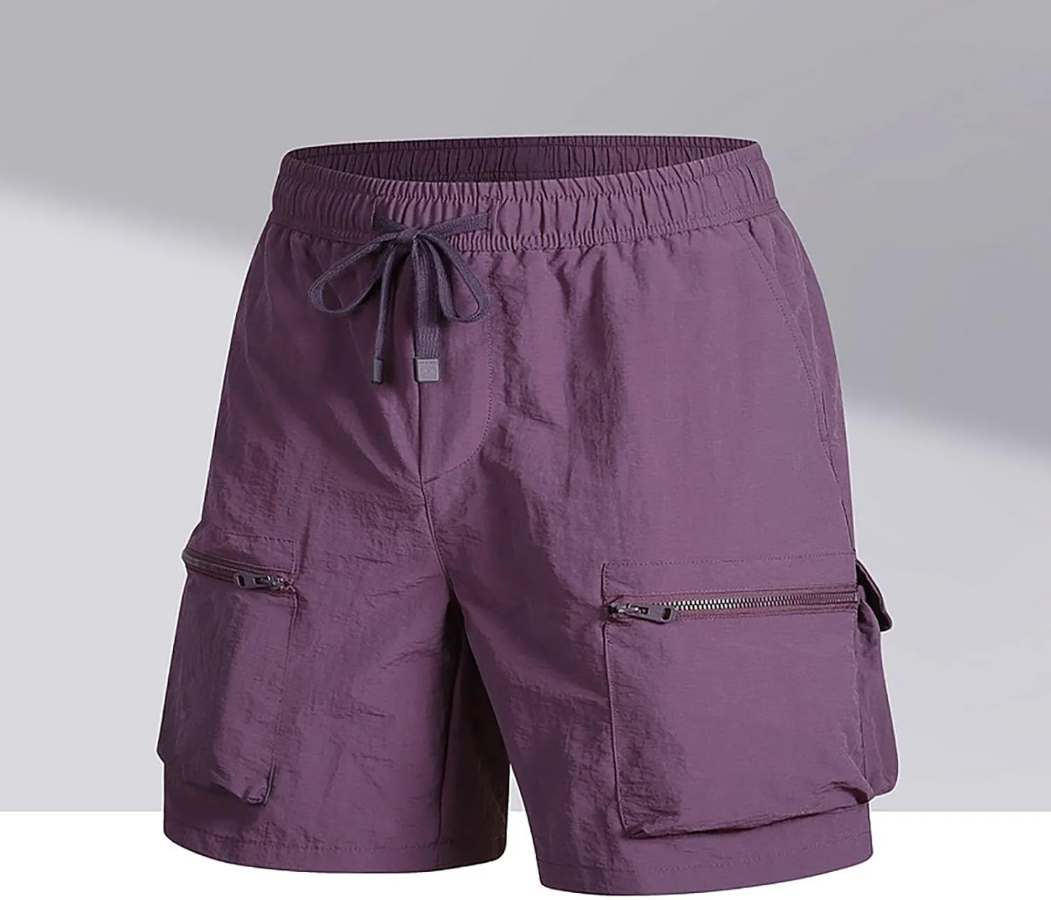 Cargo Shorts for Men Stretch Waist Casual Loose Drawstring Quick Dry Hiking Tactical Outdoor Work Shorts Summer 2025