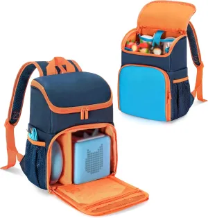 Carrying Backpack Compatible with Toniebox, Travel Bag for Audio Player Starter Set, Accessories Storage for Charger Headphone, 3 Clear Pockets for Figures Display, Blue (Bag Only) Patented Design
