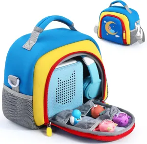 Carrying Bag Compatible with Toniebox Starter Set and Tonies Figurines, Kids Toys Storage Case with Handle and Shoulder Strap for Tonies Box, Detachable Bag for Toniebox Accessories