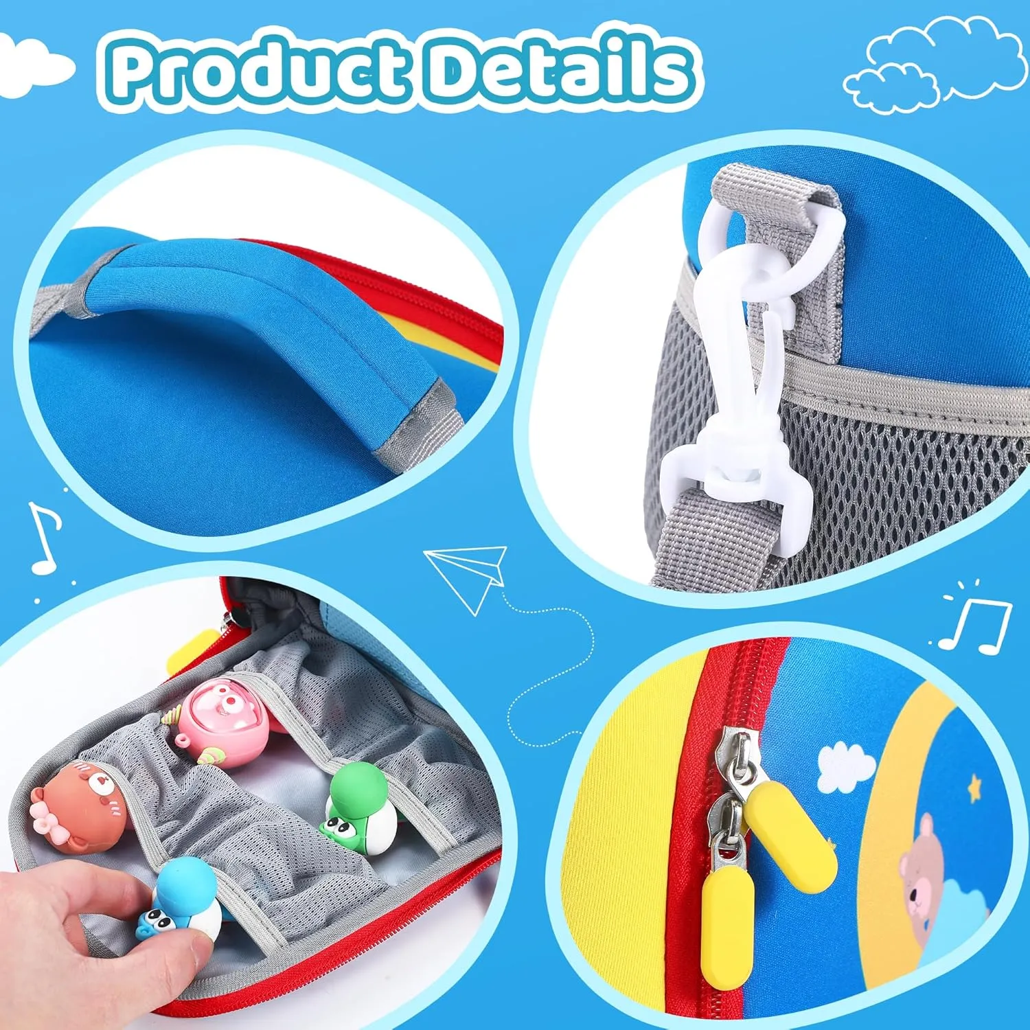Carrying Bag Compatible with Toniebox Starter Set and Tonies Figurines, Kids Toys Storage Case with Handle and Shoulder Strap for Tonies Box, Detachable Bag for Toniebox Accessories