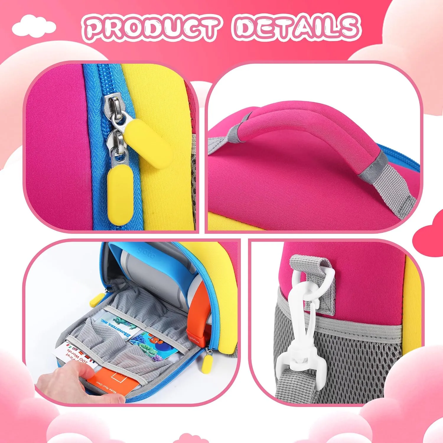 Carrying Bag Compatible with Yoto Player (3rd Generation), Kids Toys Storage Case with Handle and Shoulder Strap for Yoto Player, Detachable Bag for Bluetooth Audio Speaker