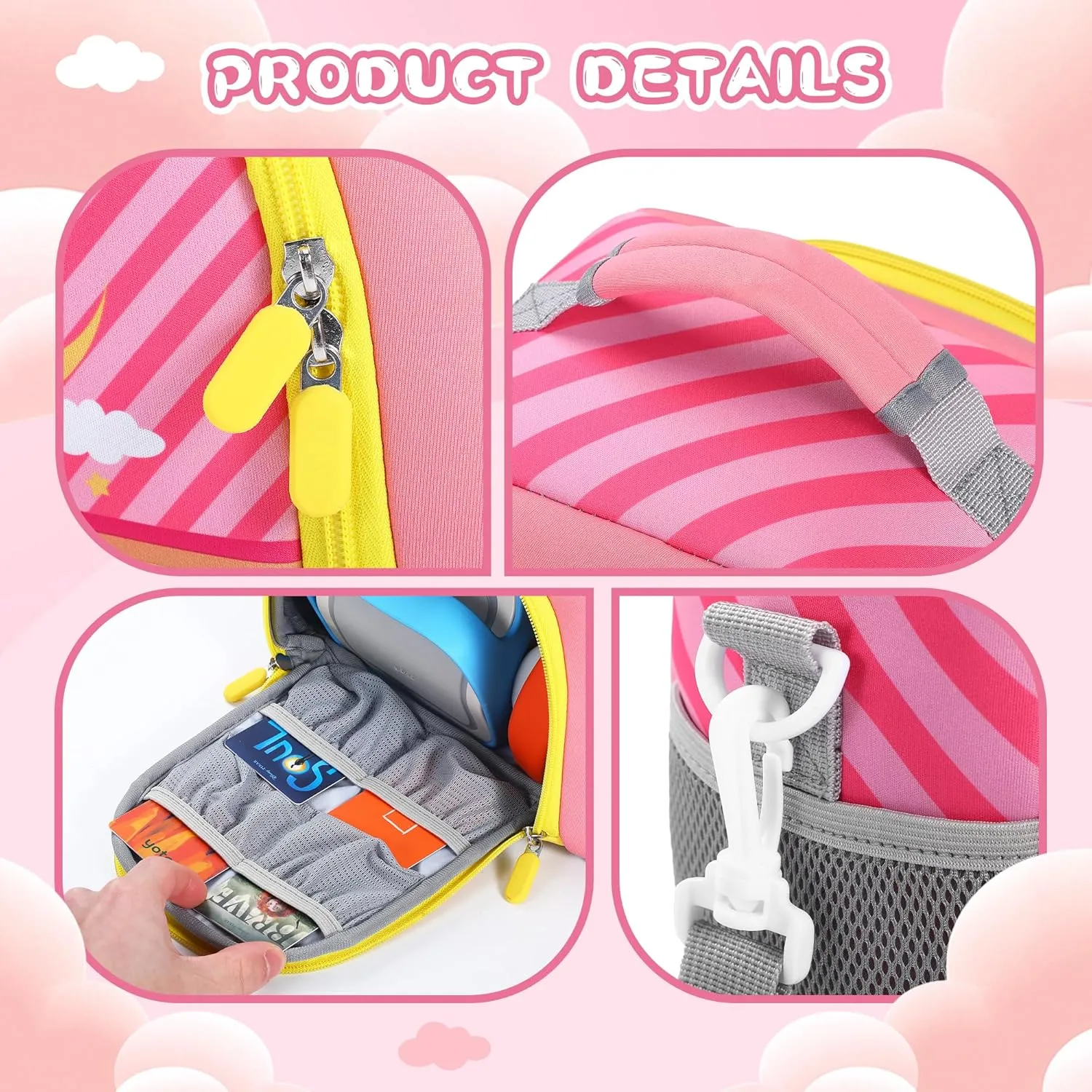 Carrying Bag Compatible with Yoto Player (3rd Generation), Kids Toys Storage Case with Handle and Shoulder Strap for Yoto Player, Detachable Bag for Bluetooth Audio Speaker