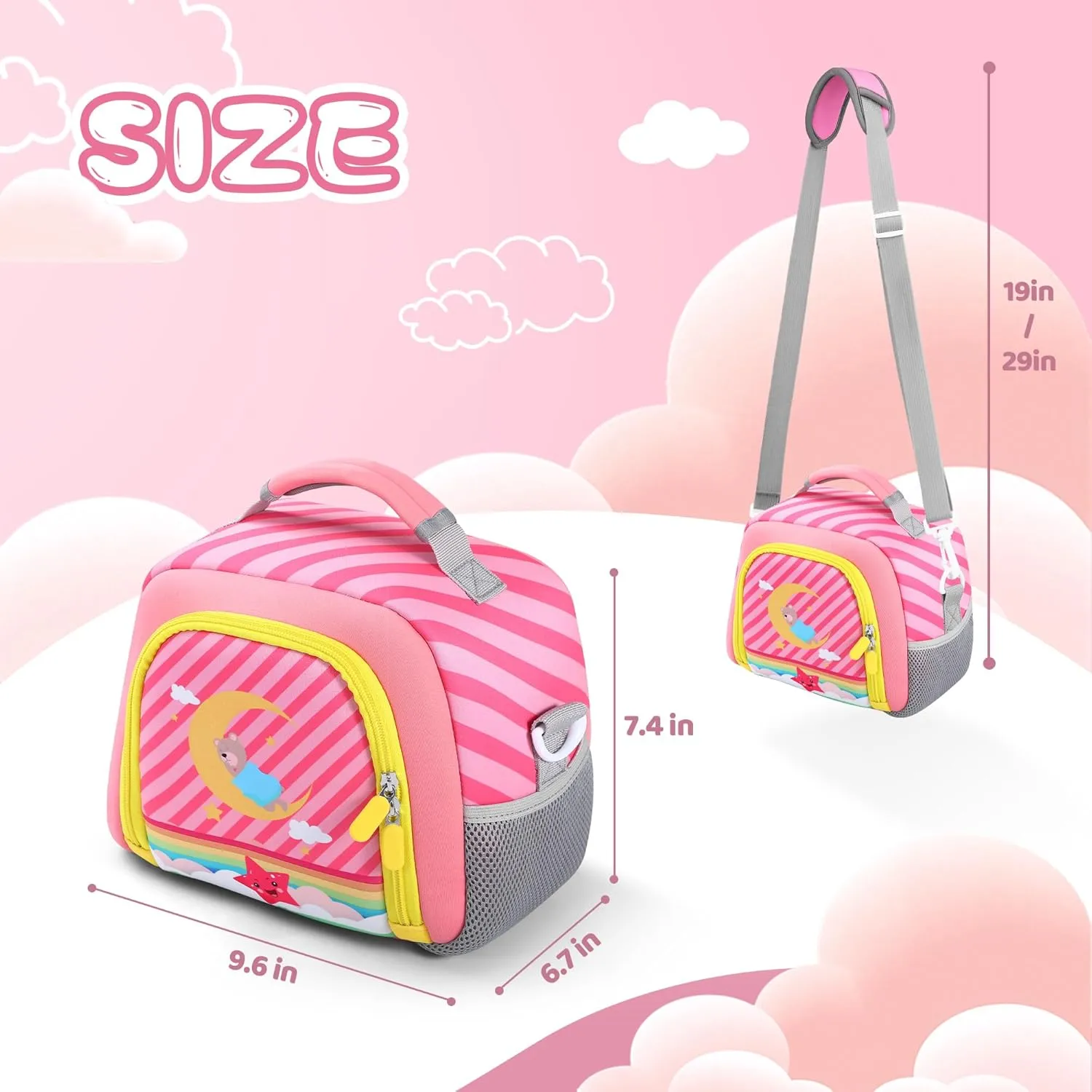 Carrying Bag Compatible with Yoto Player (3rd Generation), Kids Toys Storage Case with Handle and Shoulder Strap for Yoto Player, Detachable Bag for Bluetooth Audio Speaker