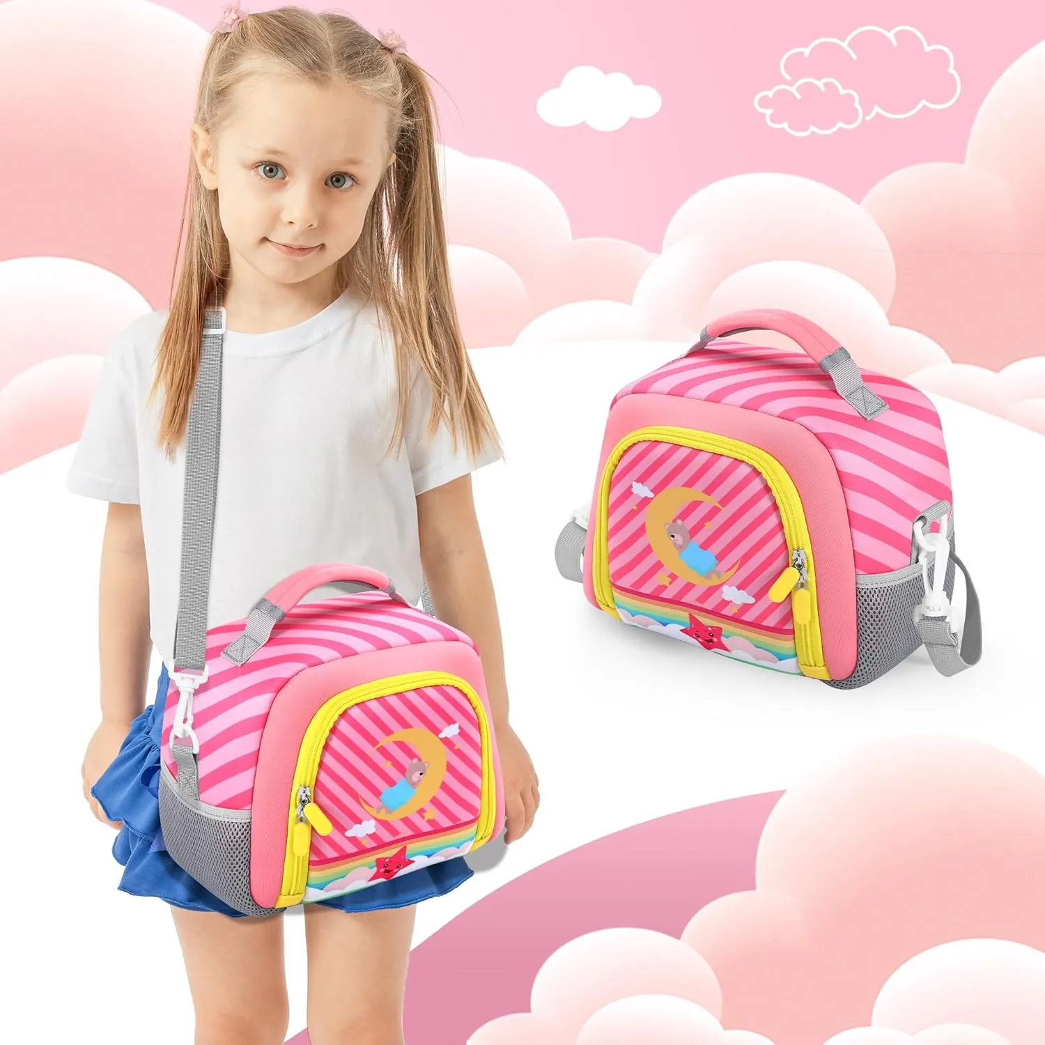 Carrying Bag Compatible with Yoto Player (3rd Generation), Kids Toys Storage Case with Handle and Shoulder Strap for Yoto Player, Detachable Bag for Bluetooth Audio Speaker