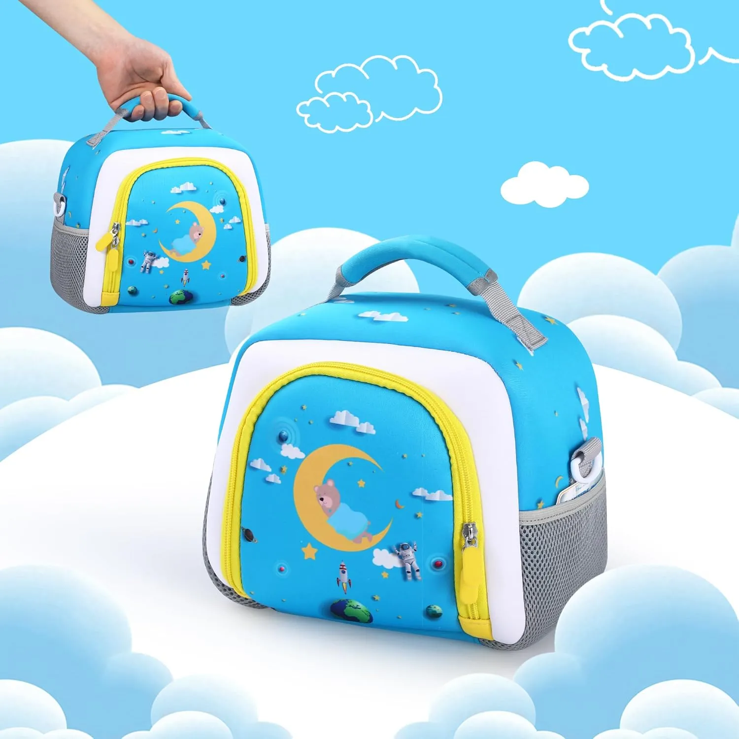 Carrying Bag Compatible with Yoto Player (3rd Generation), Kids Toys Storage Case with Handle and Shoulder Strap for Yoto Player, Detachable Bag for Bluetooth Audio Speaker