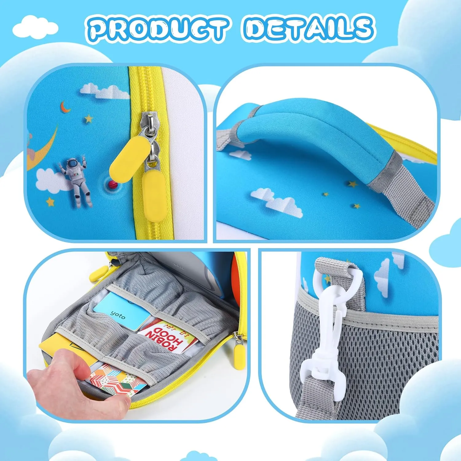 Carrying Bag Compatible with Yoto Player (3rd Generation), Kids Toys Storage Case with Handle and Shoulder Strap for Yoto Player, Detachable Bag for Bluetooth Audio Speaker