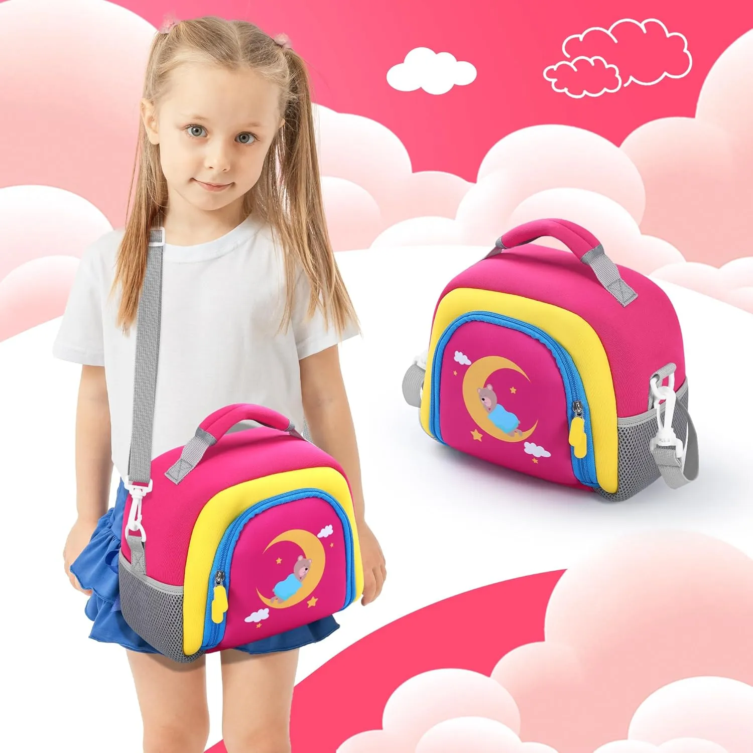 Carrying Bag Compatible with Yoto Player (3rd Generation), Kids Toys Storage Case with Handle and Shoulder Strap for Yoto Player, Detachable Bag for Bluetooth Audio Speaker