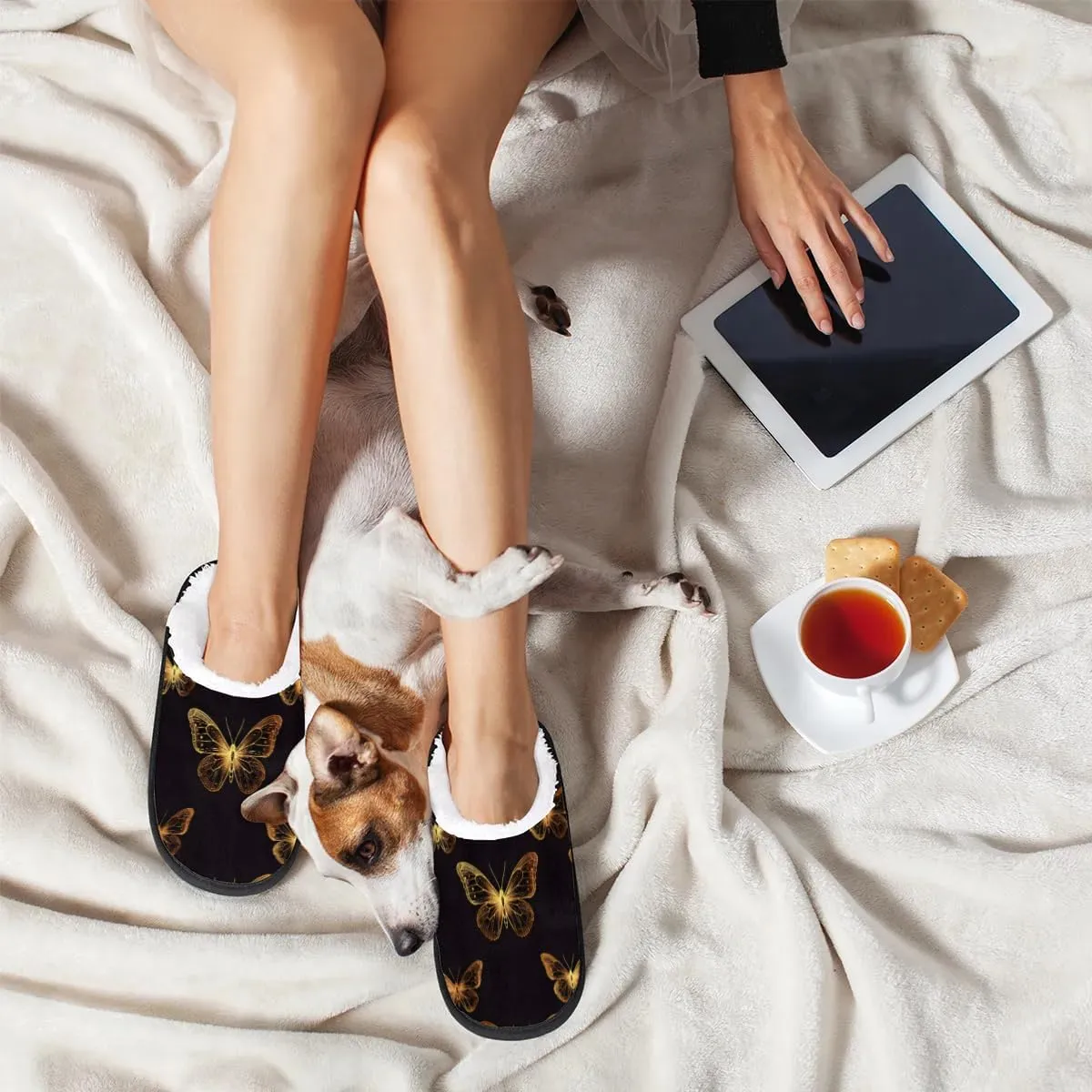Cartoon Avocado Cute Slippers for Women Soft Non-Slip Indoor Slippers Home Slippers