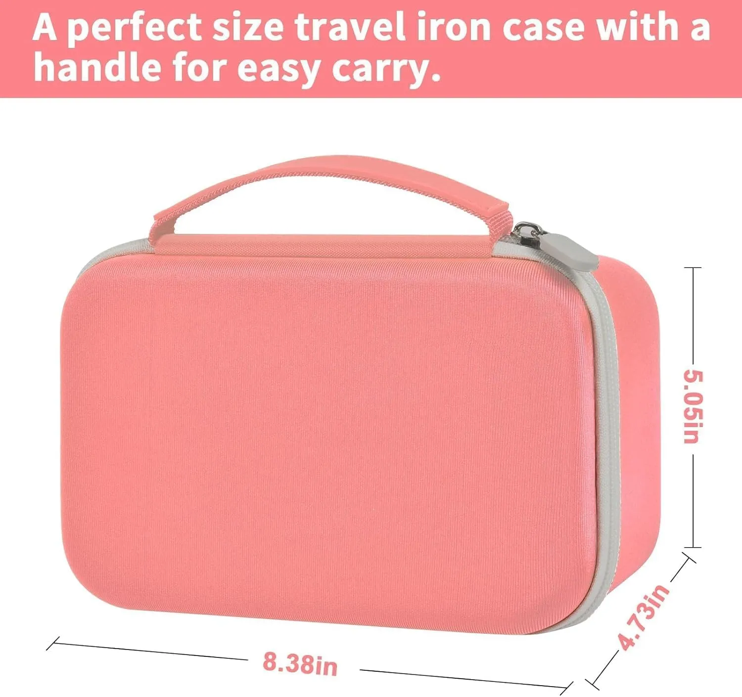 Case Compatible with Oliso M3Pro/ M2 Mini Project Steam Iron. Carrying Organizer Holder for Sunbeam Hot-2-Trot Travel Steam Iron (Box Only)- Coral
